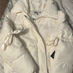 Madden Girl Cream Puffer Jacket
